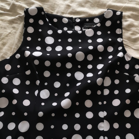 Polka dot black & white sheath dress - Picture 2 of 10